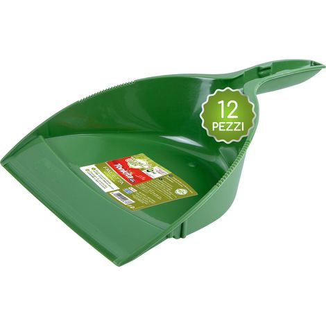 Lot de 12 palettes pour ramasser la saleté écologique de la Ligne We Like Green, Pelle compacte à Fixer au Manche du Balai, pour collecter la poussière et Les miettes - Lot de 12