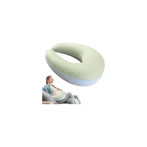 Coussin ergonomique en tricot - Repose-bras multifonction pour travaux manuels, lecture/jeu, rembourrage en micro-perles, housse lavable, pour canapé et lit