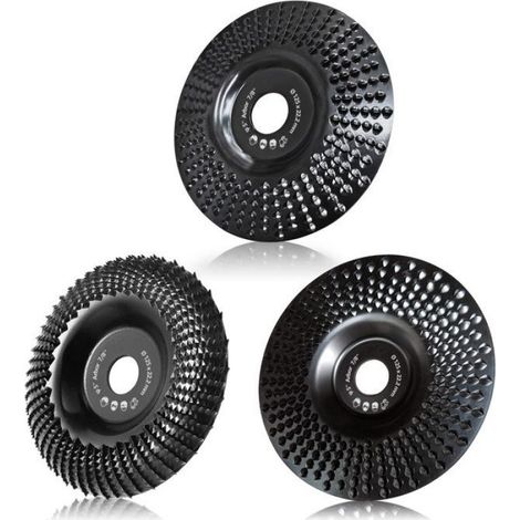 Disque Bois Meuleuse 125mm, 3 Pièces Disques de Meulage pour Façonner, Meuler et couper. Roues pour Meuleuse d'angle (1/4)
