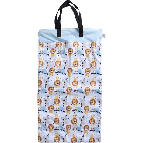 Sac de Rangement Polyvalent pour Couches Imperméable Grande Capacité Séparation Sec/Humide Design Imprimé (1/5)