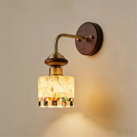 Applique murale rétro LED, lumière chaude, éclairage décoratif, idéale comme lampe de chevet dans une chambre, un salon ou un couloir. (1/5)