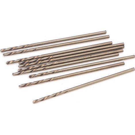 Jeu de 10 forets HSS droite queue cylindrique 1,0mm pour perceuse à colonne, mèches acier rapide haute vitesse (1/5)