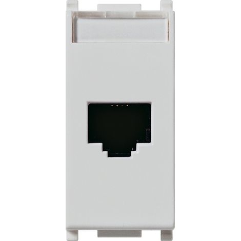 Presa RJ45 netsafe Cat6e UTP Vimar plana silver 14339.15.SL