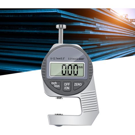 Tragbares digitales Dickenmessgerät 0–12,7 mm, Zoll-Druckmessung, Präzisionsmessgerät zur Dickenkontrolle (1/5)