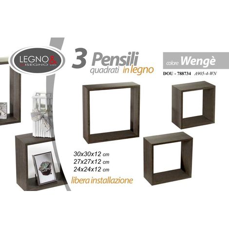 Set de 3 módulos wengué 30/27/24