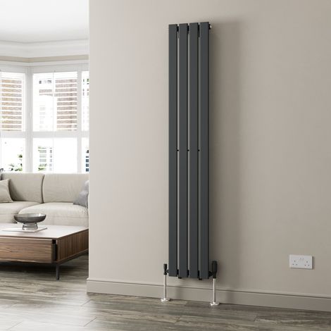 Anthracite Designer Radiator Vertical Horizontal Flat Panel 1800 x 304mm Double Panel (1/5)