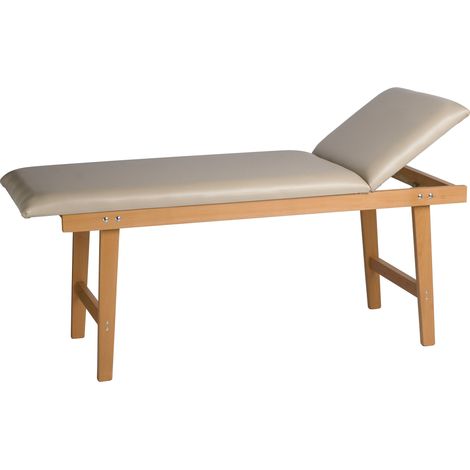 Lettino da Massaggio Visita Fisioterapia Fisso 2 Sezioni 190x70x75 cm 150Kg Beige (1/4)