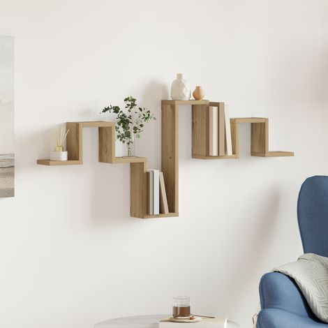 Vidaxl – Étagère murale en bois d'ingénierie chêne artisanal 104,5x10x43 cm – Montage mural facile – Charge maximale 20 kg – Design moderne