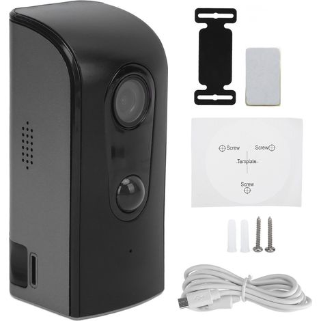 Caméra WiFi 1080P HD Vision Nocturne Détection de Mouvement PIR Intérieur Extérieur Webcam Étanche Sécurité Maison (1/5)