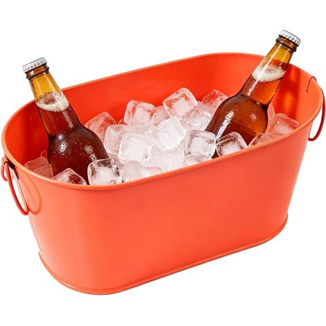 Glacière de fête — avec deux poignées et un compartiment réfrigéré Glacière à vin de fête Pour rafraîchir le vin, les boissons, le champagne, les boissons de piscine, la bière et les cocktails (1/5)