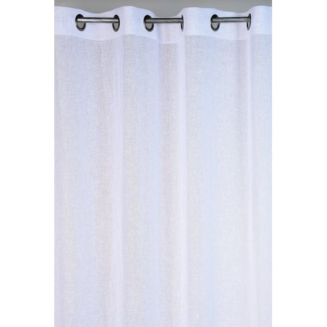 Kaolinweißer, transparenter Voile-Vorhang, 150 cm breit x 240 cm hoch LINDER