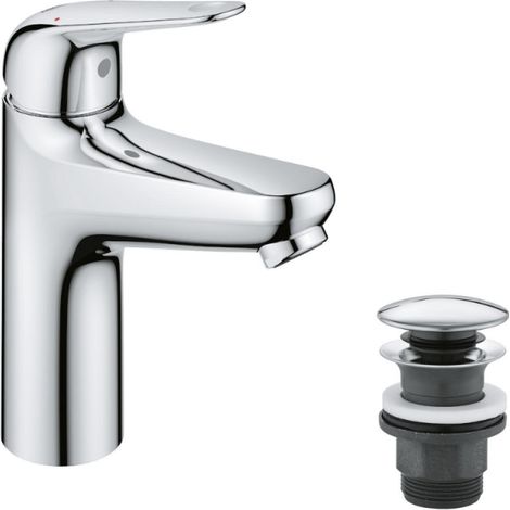 GROHE Mezclador de lavabo Swift con desagüe abierto Push cromo M