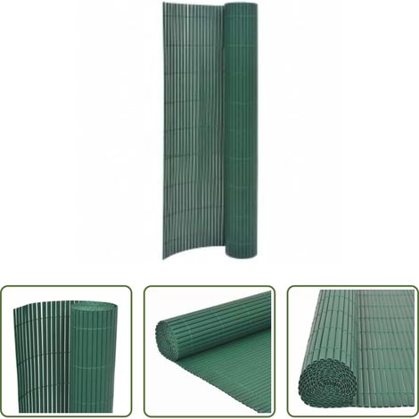 vidaXL Clôture verte -  Clôture de jardin double face 110x300 cm Vert (1/5)
