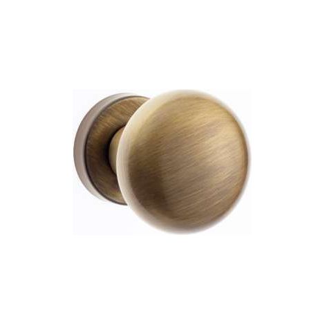 Pomolo DUE FISSO mm.60 CON ROSETTA BRONZO GRAFFIATO
