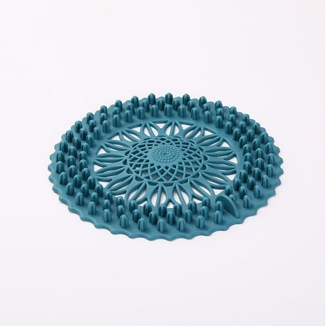 Couvercle de bonde de sol en silicone, crépine d'évier, idéale pour filtrer les déchets au sol dans la cuisine, la salle de bain et les toilettes (1 (1/5)