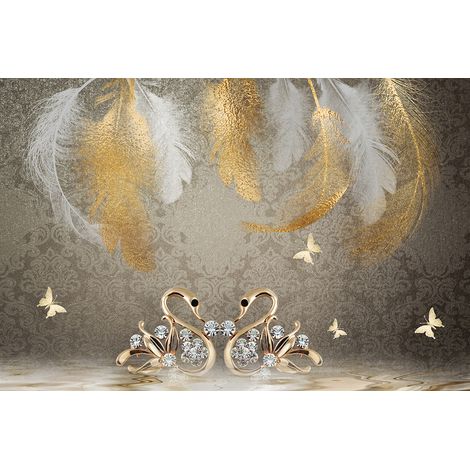 Papier peint panoramique - Plumes - 130 cm x 87 cm (1/2)