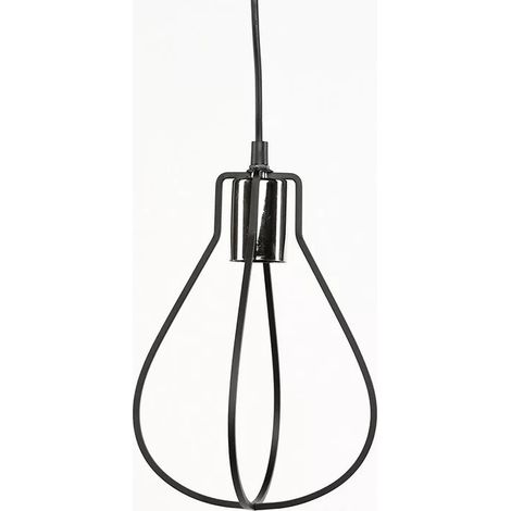 Simla LSW516.1 - Juego de 3 lámparas colgantes "Whip" de metal negro - 13x13x26 cm