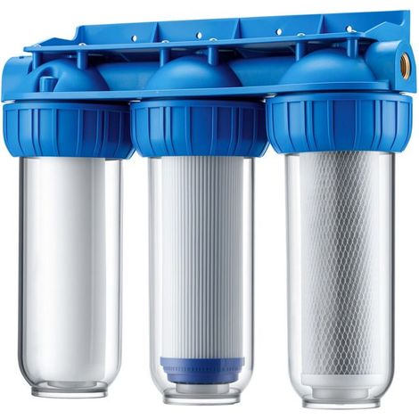 Naturewater NW-BR10B4 – Système de filtration 3 Étapes – 20,67 mm 1/2" – avec Filtre à sédiments Charbon actif Bioc et Granulés – Ea (1/5)