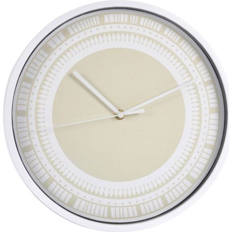 Horloge Murale à Motifs "Ethnic Folk" 30cm Écru (1/2)