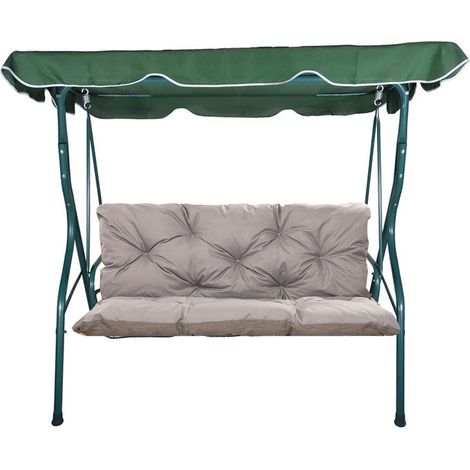Coussins de balancelle extérieur 150 x 50 x 50cm, coussins pour balancelles 2-3 places, Gris, SETGARDEN (1/4)
