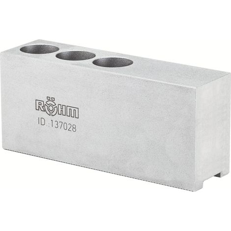 Röhm Mâchoires à poser rallongées taille 400/500, jeu de 3 mâchoires, denture pointue 90° - 137028