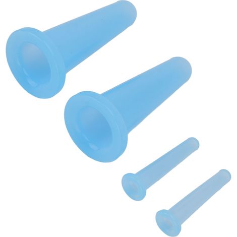 4 Ventouses de Massage en Silicone pour le Visage et le Corps, Kit Anti-Cellulite à Usage Domestique, Bleu (1/5)