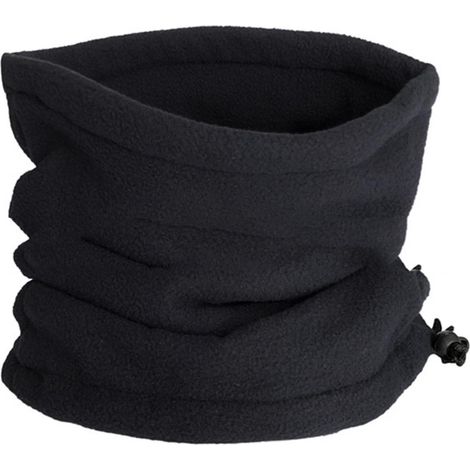 Unisex-Winter-Nackenwärmer aus weichem, dickem Fleece, einfarbig, schwarz (1/5)