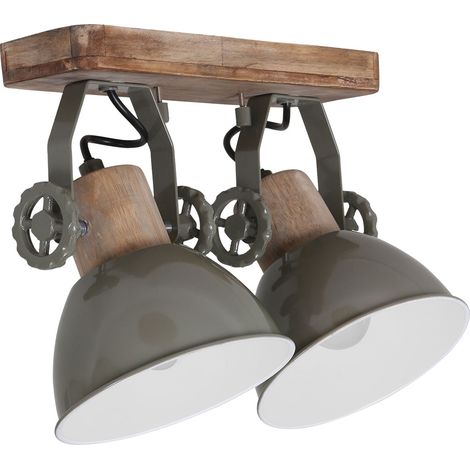 Mexlite - foco - Gearwood - verde - metal madera de caucho - foco