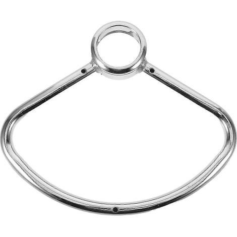 Base de repose-pieds en métal pour tabouret de bar, repose-pieds de remplacement monobloc, design semi-circulaire, compatible avec les îlots de cuisine ou les tabourets de bar à domicile, argenté, 10, (1/5)