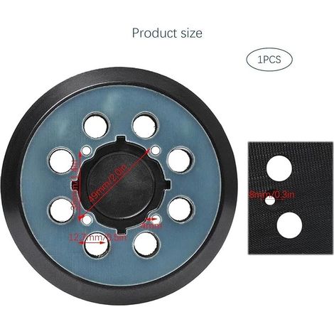 Lot de 5 plateau ponceuse 125mm - Disque ponceuse 125mm compatible ponceuse bosch GEX 125-1 AE/PEX 220 A&AE - Crochets haute densité - Installation 4 vis - Matériaux durables (1/5)