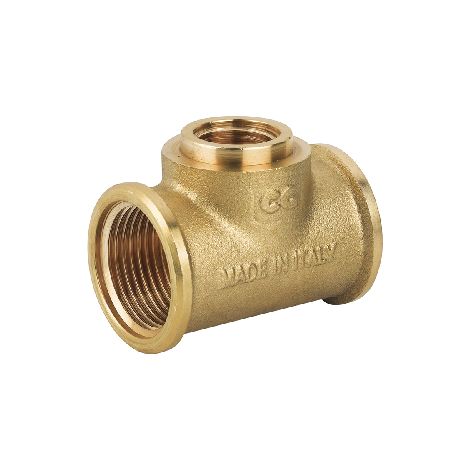 Tee ridotto fff in ottone giallo  3/4" x 1/2" x 3/4CAVAL