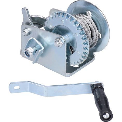 Adatto per verricello manuale per rimorchio con fune d'acciaio da 600 libbre, velocità singola, 6 m.