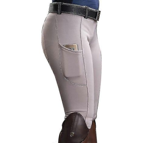 Pantalon d'équitation pour femme, legging de sport élastique à compression et taille haute (1/4)