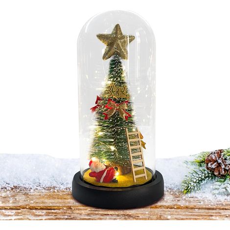Un'altra decorazione natalizia: palla di neve con Babbo Natale, palla di neve con luci a LED – lanterna da tavolo illuminata a batteria per decorare la casa per Natale. (1/5)