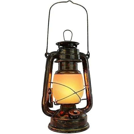 Lampe ouragan lanterne vintage rechargeable Lampe de table sans fil Lampe à flamme LED Veilleuse extérieure Lampe de camping rétro à intensité variable avec chargeur, 3 lumières (1/5)