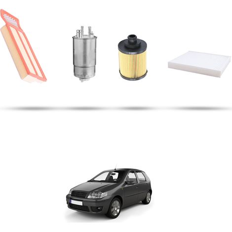 Kit tagliando 4 filtri compatibile con Fiat Punto III 1.3 D 55kw dal 2005 (1/5)