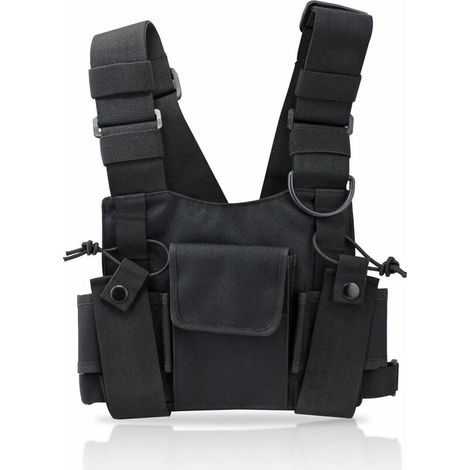 YIDOMDE Radio Talkie walkie Poche de Poitrine Sacs Harnais Paquet Sac a Dos Etui (1/5)