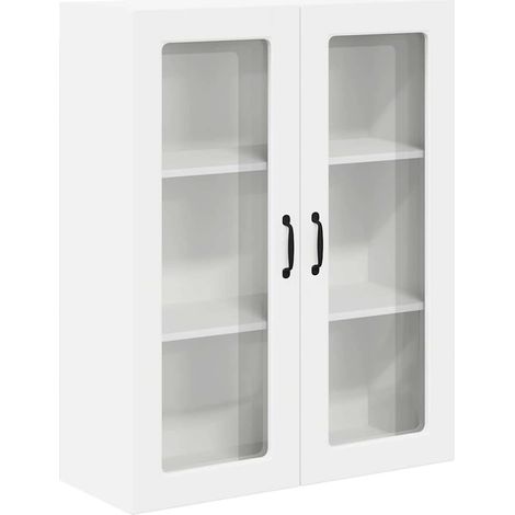 Maison Exclusive - Mobile in vetro da parete LUCCA Bianco 80 x 31 x 100 cm