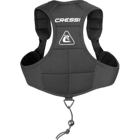 Cressi Gilet Portapesi Backweight - Schienalino Portazavorra, Unisex Adulto, Nero, Taglia unica