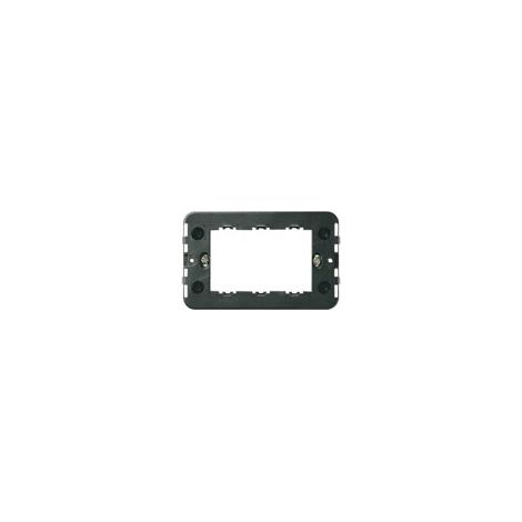 08531.S Soporte de 3 Módulos Especiales con Tornillos Negros