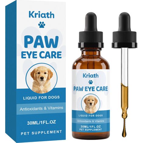 Lotion oculaire Kriath pour animaux, soin quotidien doux pour chiens, 30 ml (1/5)