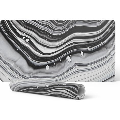 Alfombrilla antideslizante para escritorio de oficina con dise帽o de ondas abstractas, 100x50 cm.