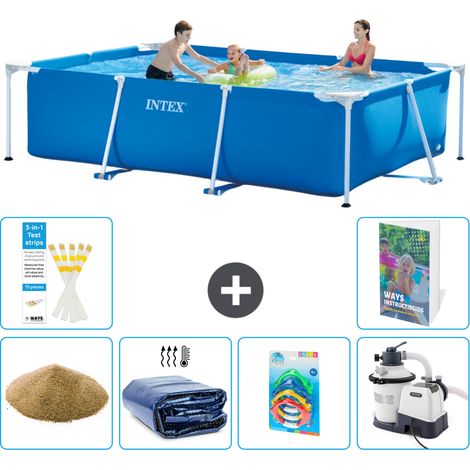 Rechteckiger Frame Pool - 300x200x75 cm - 7-teilig S36