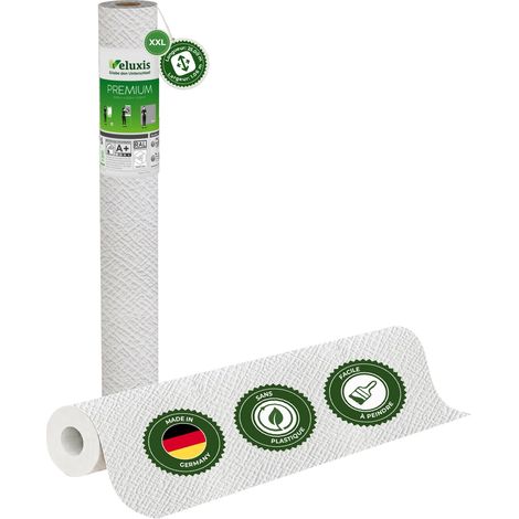 Veluxis® Papier peint intissé haut de gamme 25,00 m x 1,06 m (motif croisé irrégulier, lés unique) – intissé de rénovation de haute qualité pour murs lisses – Fabriqué en Allemagne