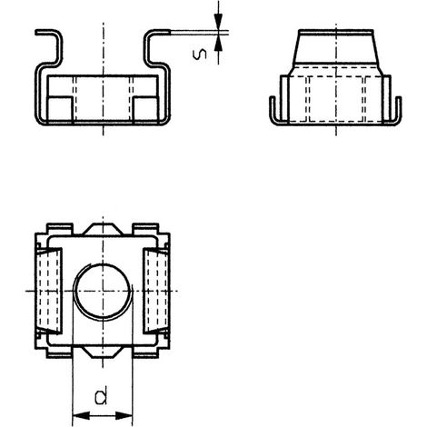 TOOLCRAFT 521810 Dadi in gabbia M5 Acciaio 10 pz.