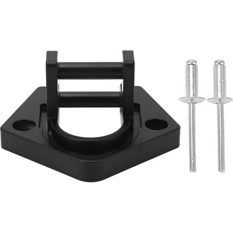 Support d'auvent RV 3825.RV.032922, pied inférieur en aluminium massif noir, pour Sunchaser II, embout rond robuste, quincaillerie lourde (1/5)