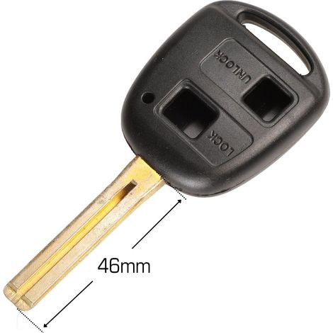 COQUE CLE ADAPTABLE POUR TOYOTA 2 BOUTONS LAME FRAISEE KEYSKAR