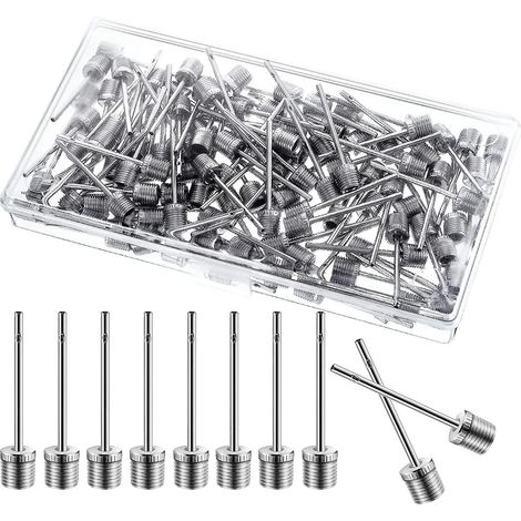 100 Pack Ball Pump Needle Ball Pump Inflatable Needle Air Pump Needle For Football, Basketball, Rugby And Volleyball Lights Other Sports Balls (si (1/5)