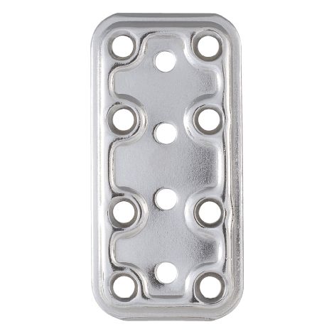 PIASTRA 745/IN DIRITTA INOX 40X80 MM- ALDEGHI LUIGI SPA- 5,0 pz