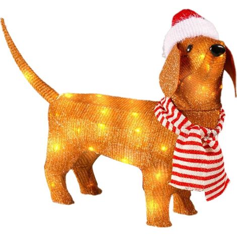Lumières de Noël Teckel Décorations Brillantes pour les Fêtes (1/4)